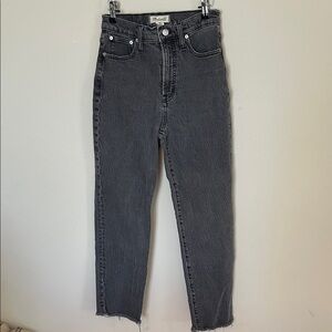 Madewell Dark Gray Straight Leg Jeans